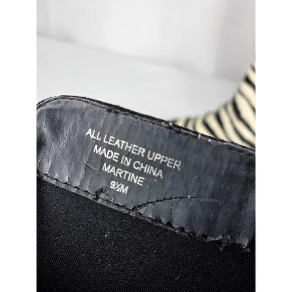 VALERIE STEVENS Black White Zebra Print Ankle boots Women's Size 10 - Picture 5 of 8